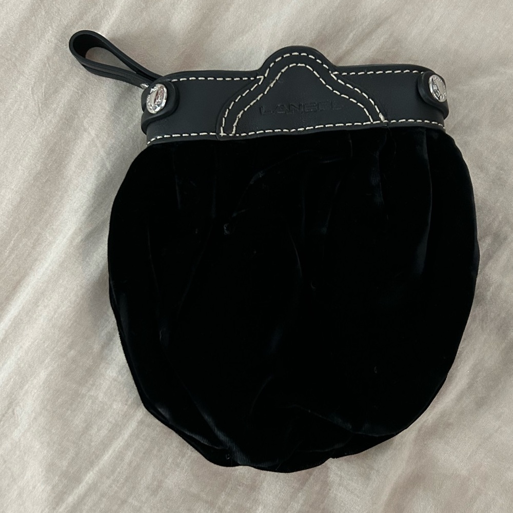 Lancel Black Velvet Wristlet